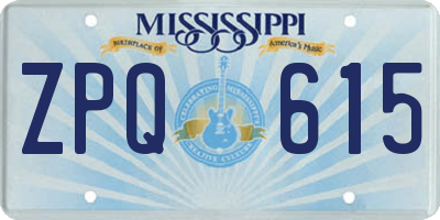 MS license plate ZPQ615