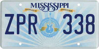 MS license plate ZPR338