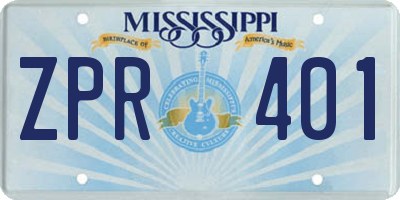 MS license plate ZPR401