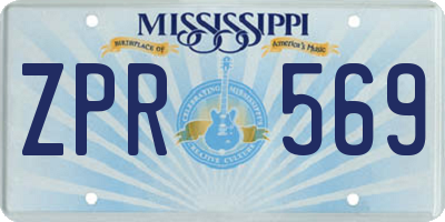 MS license plate ZPR569