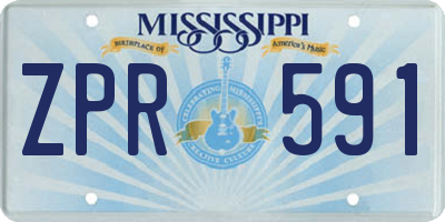 MS license plate ZPR591
