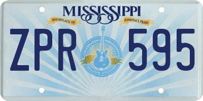 MS license plate ZPR595