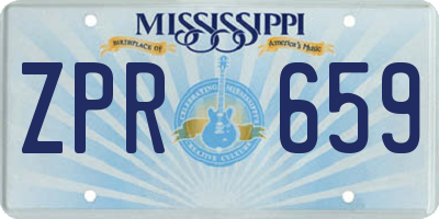 MS license plate ZPR659