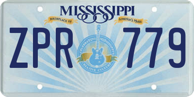 MS license plate ZPR779