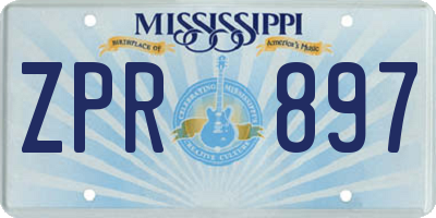 MS license plate ZPR897