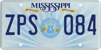 MS license plate ZPS084