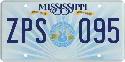 MS license plate ZPS095