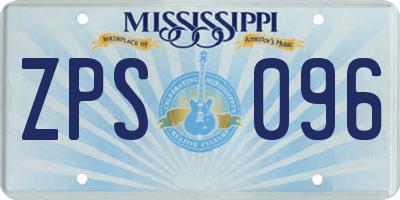 MS license plate ZPS096
