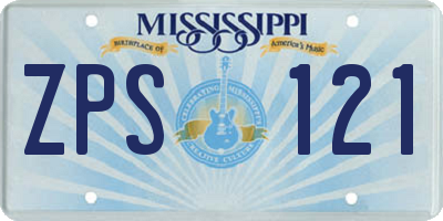 MS license plate ZPS121