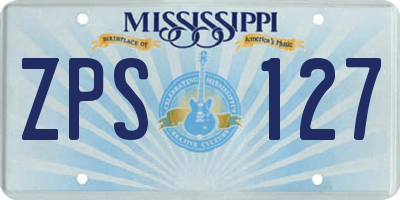 MS license plate ZPS127