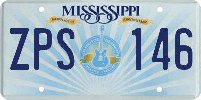 MS license plate ZPS146