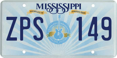 MS license plate ZPS149
