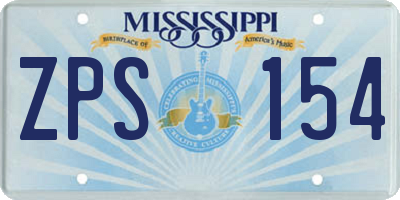 MS license plate ZPS154