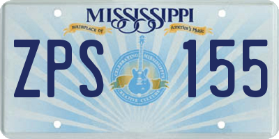 MS license plate ZPS155