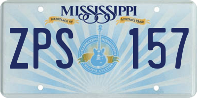 MS license plate ZPS157