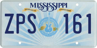 MS license plate ZPS161