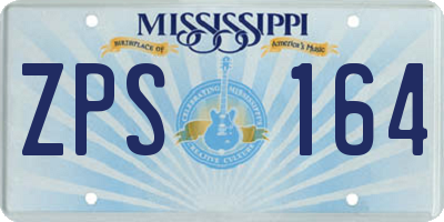 MS license plate ZPS164