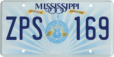 MS license plate ZPS169