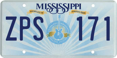 MS license plate ZPS171