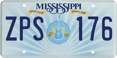 MS license plate ZPS176