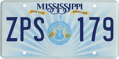 MS license plate ZPS179