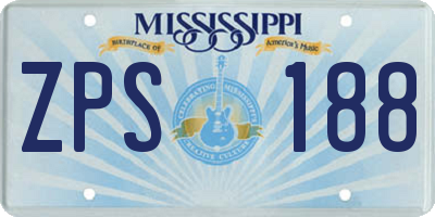 MS license plate ZPS188