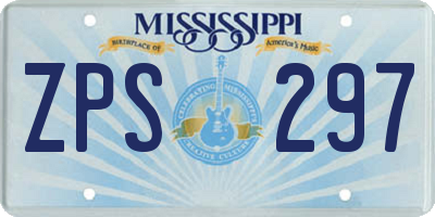 MS license plate ZPS297