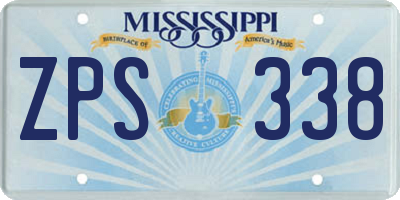 MS license plate ZPS338