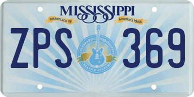 MS license plate ZPS369