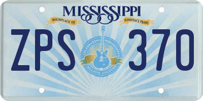 MS license plate ZPS370