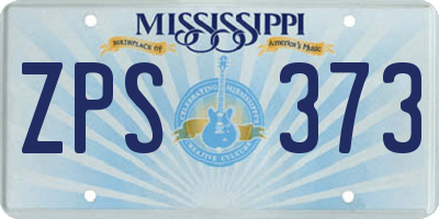 MS license plate ZPS373