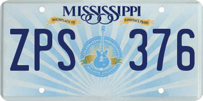 MS license plate ZPS376