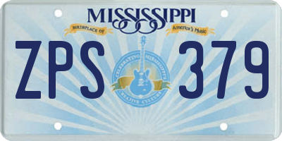 MS license plate ZPS379