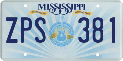 MS license plate ZPS381