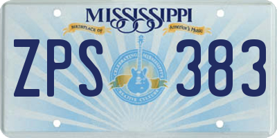 MS license plate ZPS383