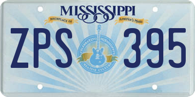 MS license plate ZPS395