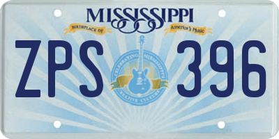 MS license plate ZPS396
