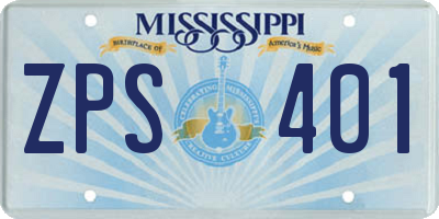 MS license plate ZPS401