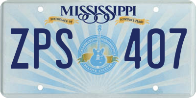 MS license plate ZPS407