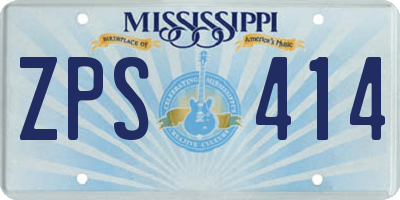 MS license plate ZPS414