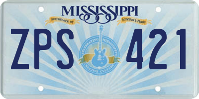 MS license plate ZPS421