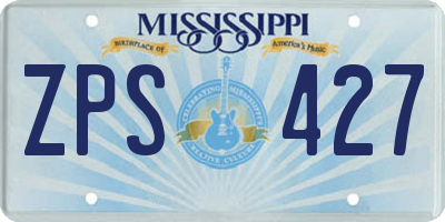 MS license plate ZPS427