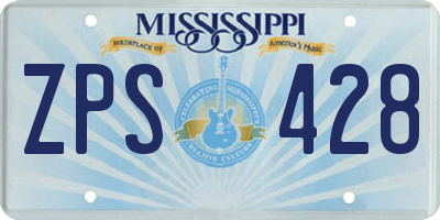 MS license plate ZPS428