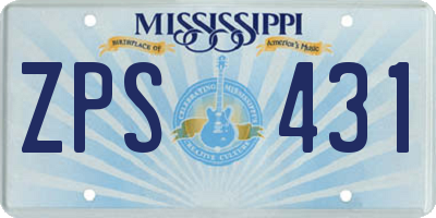 MS license plate ZPS431