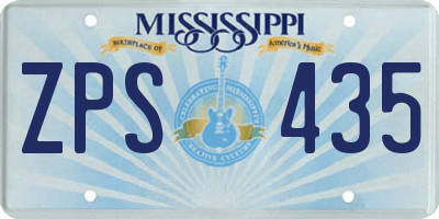 MS license plate ZPS435