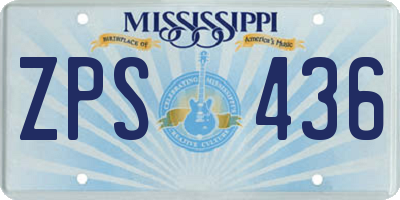 MS license plate ZPS436