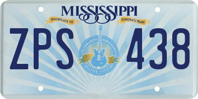MS license plate ZPS438