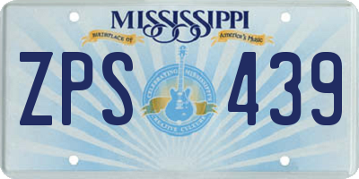 MS license plate ZPS439