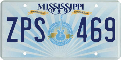 MS license plate ZPS469