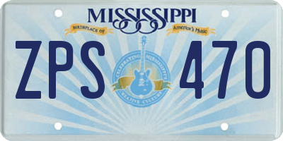 MS license plate ZPS470